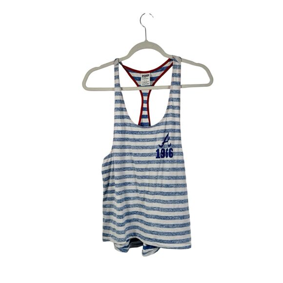 Victoria's Secret PINK Atlanta Braves Striped Tank Top Womens Small - Picture 1 of 6